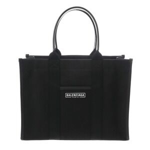BALENCIAGA Everyday Tote Black Canvas Leather Bag